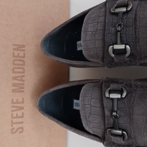 BRAND NEW STEVE MADDEN DONNEL CROC EMBOSSED LEATHER LOAFER - Picture 4 of 16